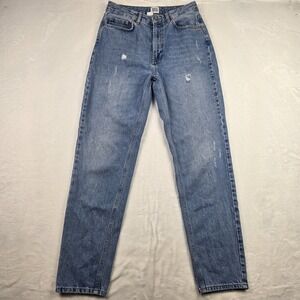 BDG Urban Outfitters Women's Mom High Rise Jeans Size 28 Light Wash Straight Leg
